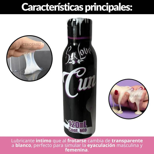 Lubricante Íntimo Tipo Cum Sex Love Base Agua 500 ML Efecto Realista