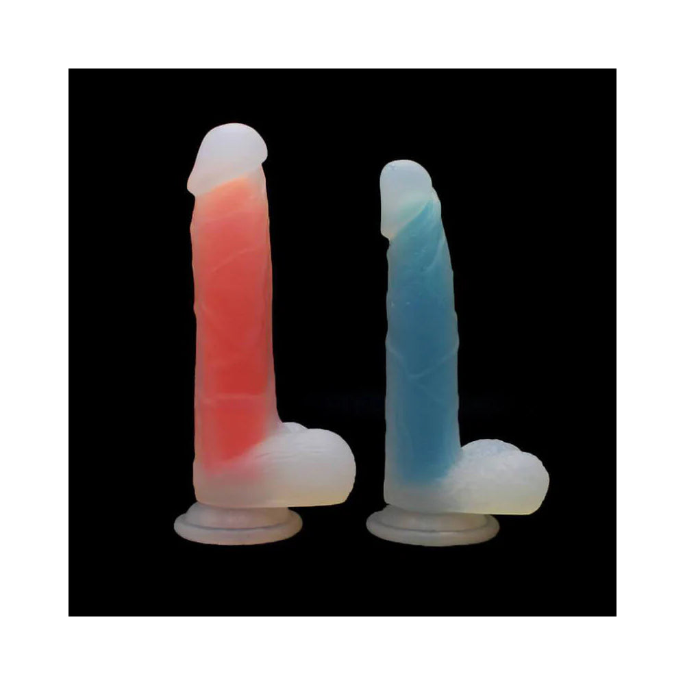 Dildo Realista Luminos 19 cm Fluorescente con Ventosa