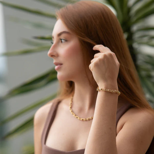 Pulsera Tejido Ancla Mujer