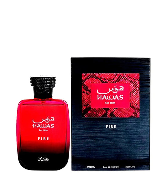 Rasasi Hawas Fire EDP 100 ML Hombre Perfume Original