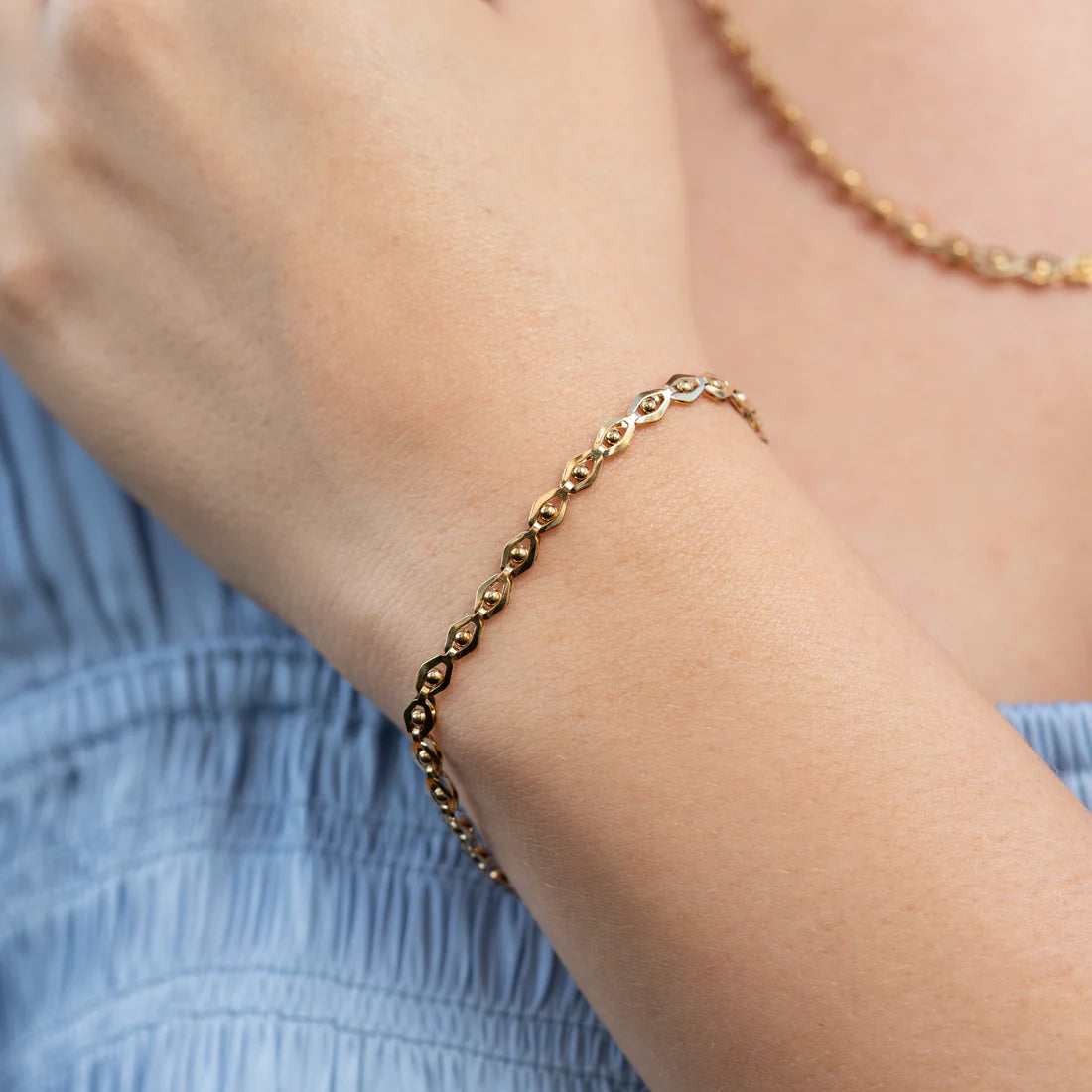 Pulsera Tejido Ojos Mujer