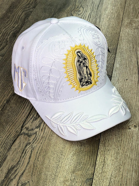 Gorra Blanca Premium – Diseño Religioso Mexicaps