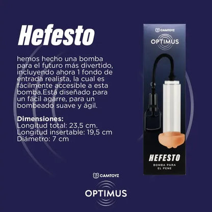 Bomba de Vacío para Pene Hefesto Manual Camtoyz
