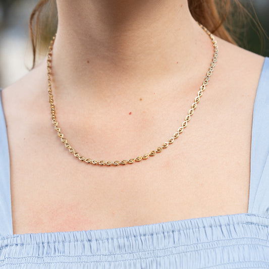 Cadena Tejido Ojos Mujer