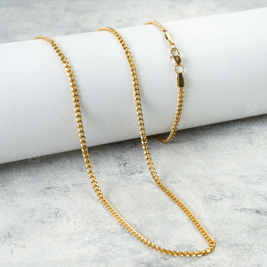 Combo Cadena + Pulsera Tejido Cubana Mujer