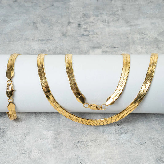 Combo Cadena + Pulsera Tejido Egipcia Hombre