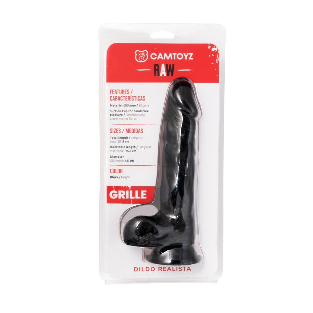 Dildo Realista Grille 21.5 cm con Ventosa Silicona Flexible