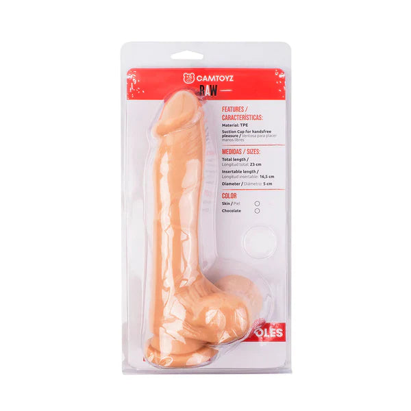 Dildo Realista Nápoles 24.5 cm con Ventosa Silicona Flexible