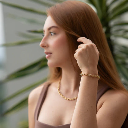 Pulsera Tejido Ancla Mujer
