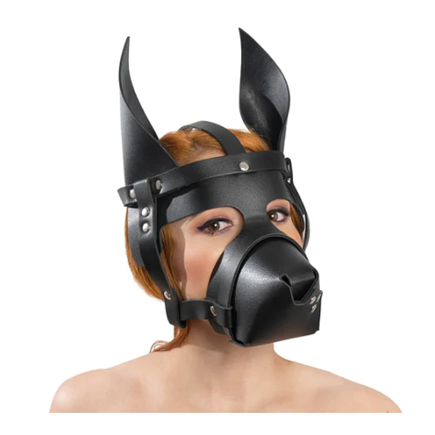 Máscara BDSM Perro Anubis Negra Ajustable