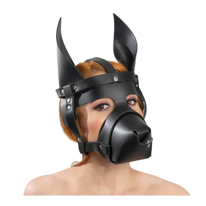 Máscara BDSM Perro Anubis Negra Ajustable