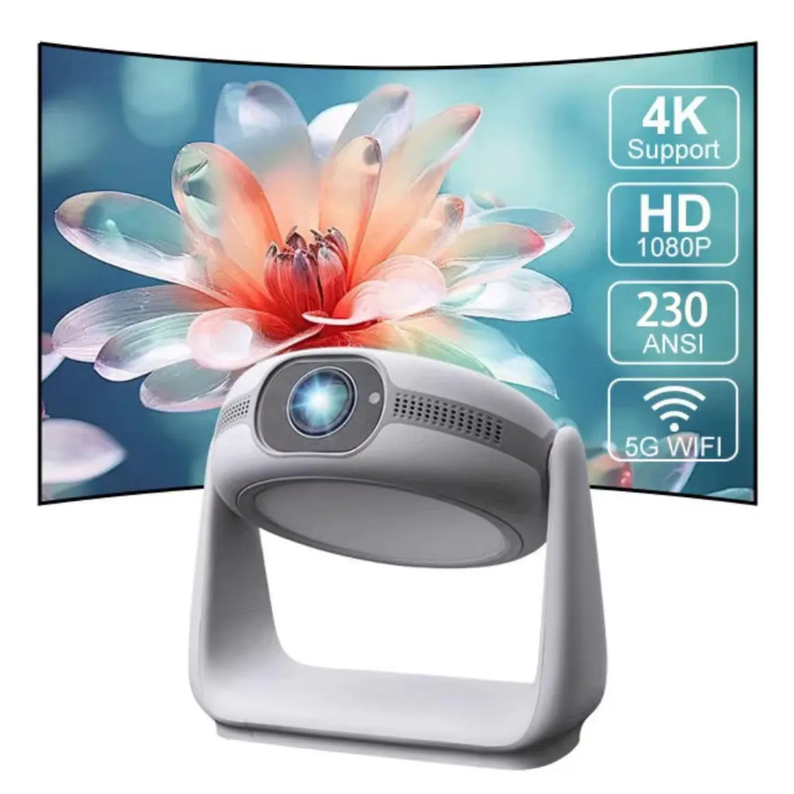 Proyector Android K1 4K 7000 Lúmenes WiFi 5G Bluetooth