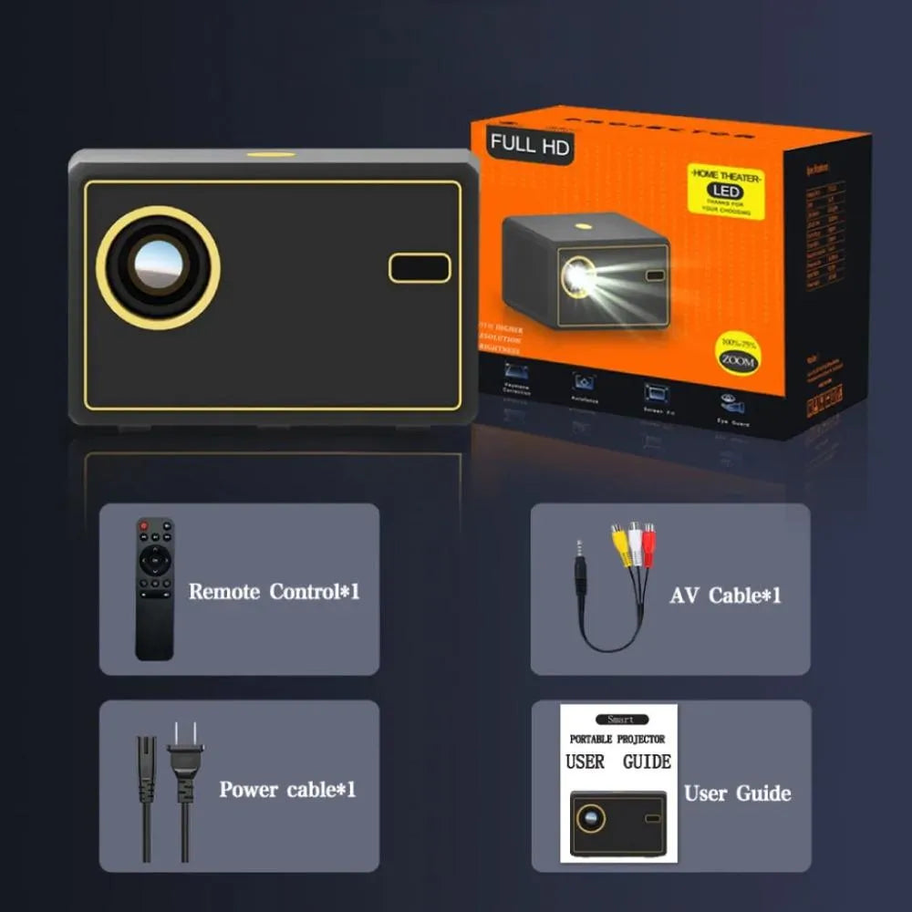 Proyector Android Y7 5000 Lúmenes WiFi Bluetooth 4K