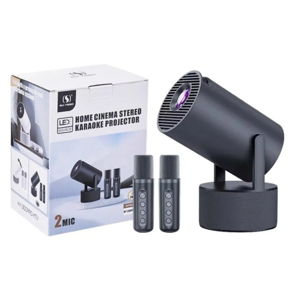 Proyector HY300 Pro Karaoke WiFi Bluetooth con Micrófonos - Terminar