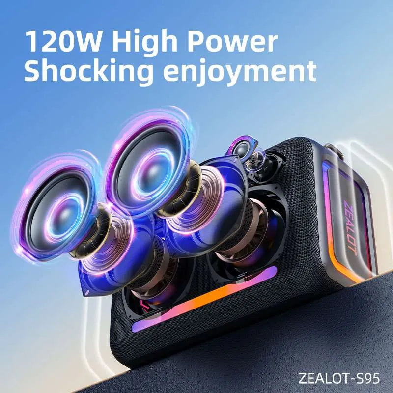 Parlante Zealot S95 Bluetooth 50W RGB Waterproof Premium
