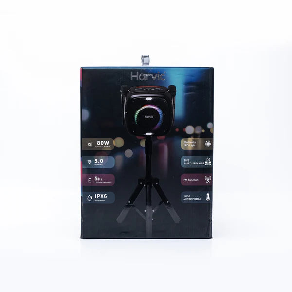 Parlante Harvic PR-XL-850 Bluetooth Portátil Super Bass RGB