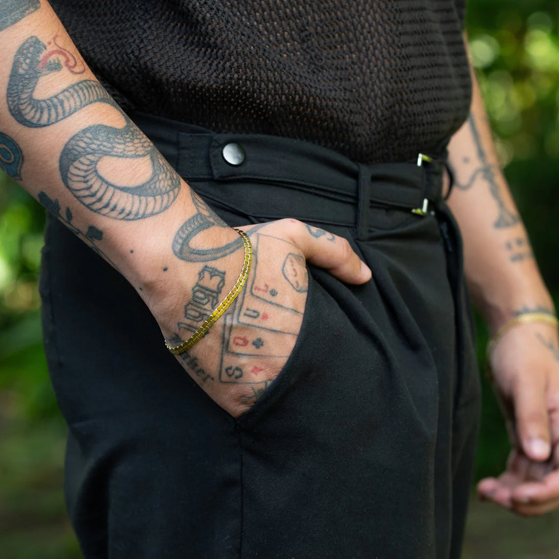 Pulsera Tejido Bloques Hombre