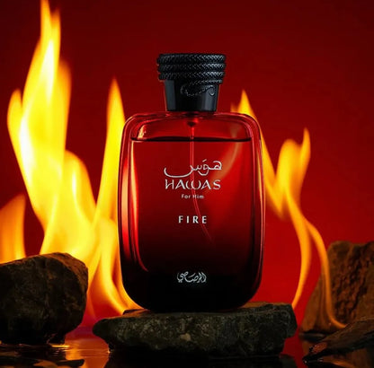 Rasasi Hawas Fire EDP 100 ML Hombre Perfume Original