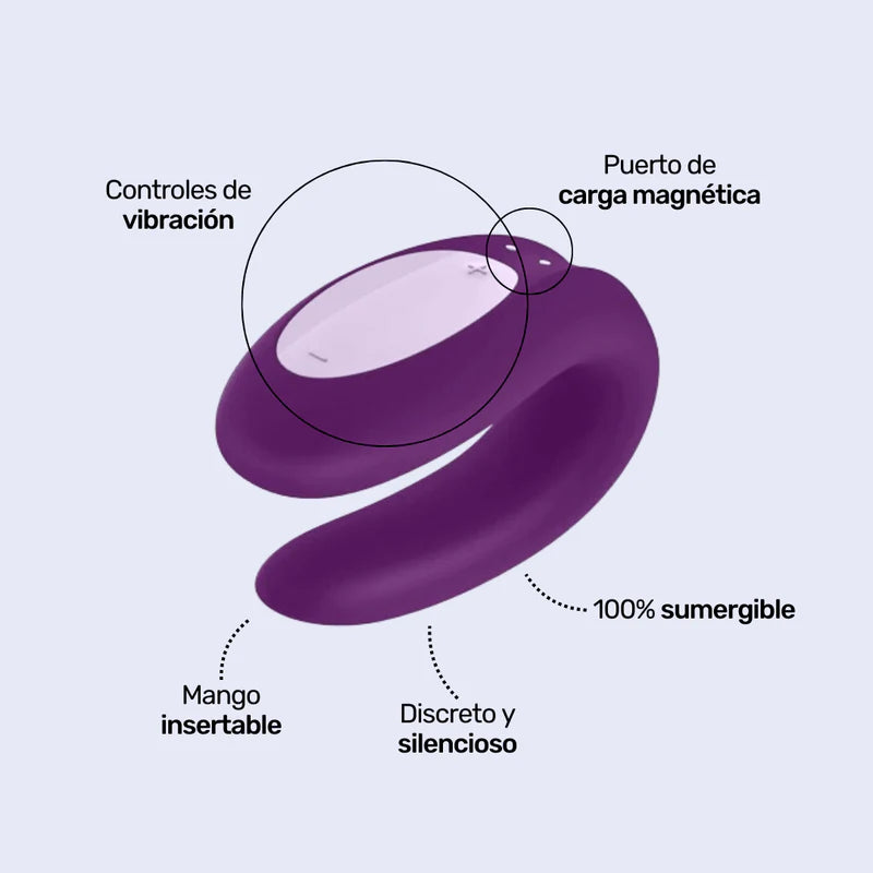 Satisfyer Double Joy Vibrador para Parejas App Control