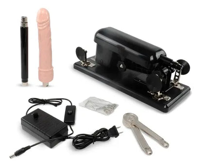 Sex Machine Gauss Negra con Dildo de Repuesto