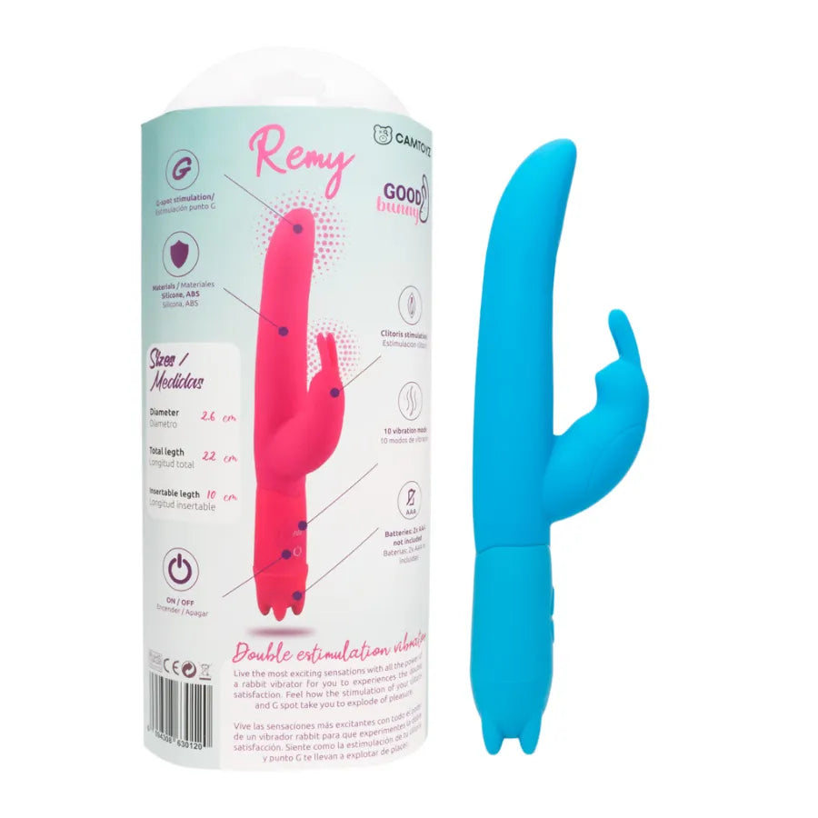 Vibrador Doble Remy Conejo Estimulador Punto G y Clítoris