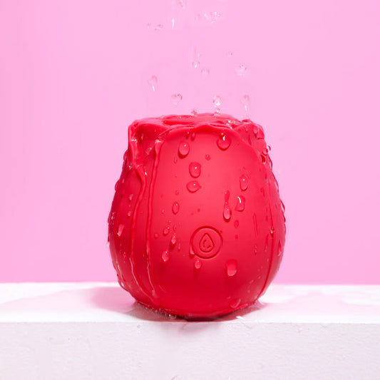 Succionador y Vibrador Ohlala Rose Rojo Recargable