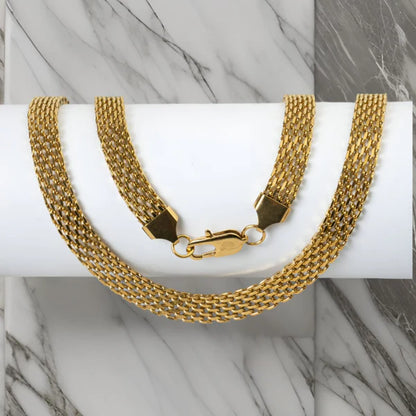 Combo Cadena + Pulsera Tejido Chinesca Hombre