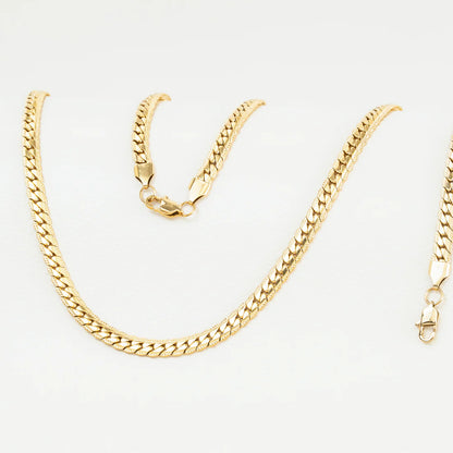 Combo Cadena + Pulsera Tejido Grabada Hombre