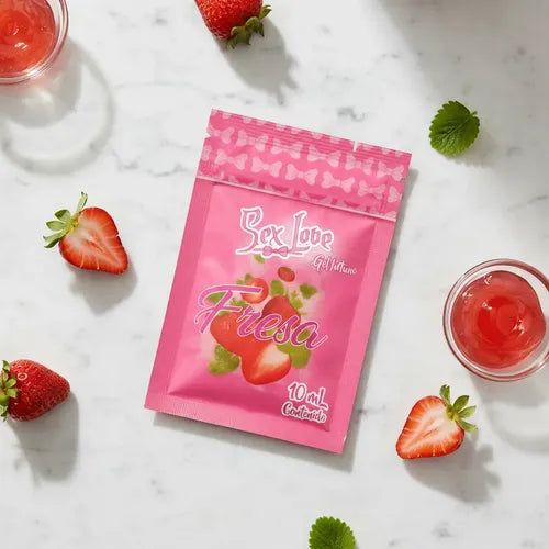 Lubricante Íntimo Fresa en Sachet Sex Love Base Agua 10 ML