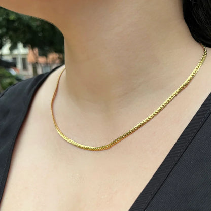 Cadena Tejido Grabado Unisex