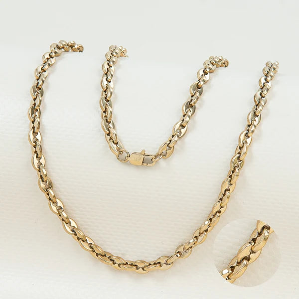 Combo Cadena + Pulsera Tejido Gucci Doble Hombre