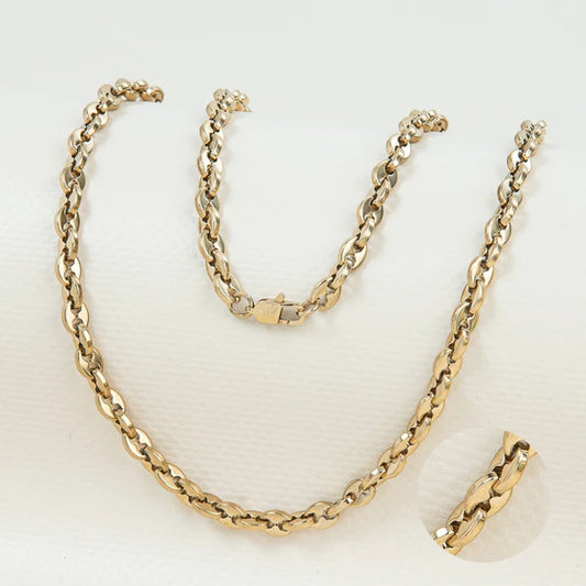 Combo Cadena + Pulsera Tejido Gucci Doble Hombre