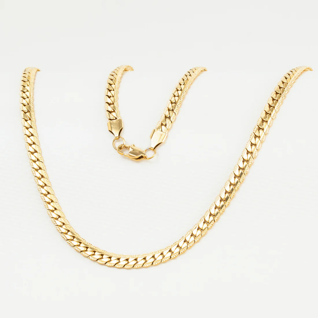 Cadena Tejido Grabado Unisex