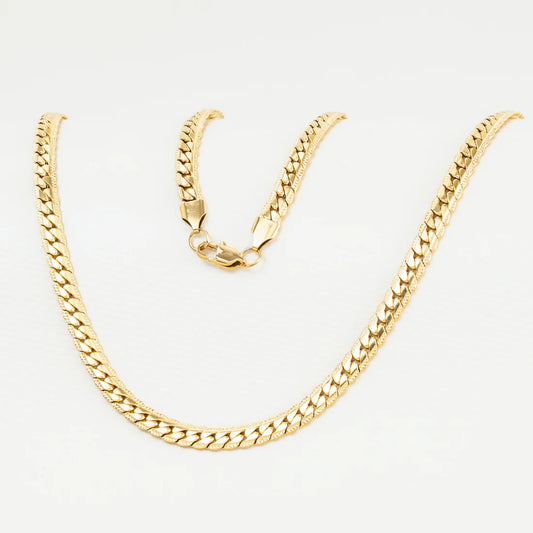 Cadena Tejido Grabado Unisex