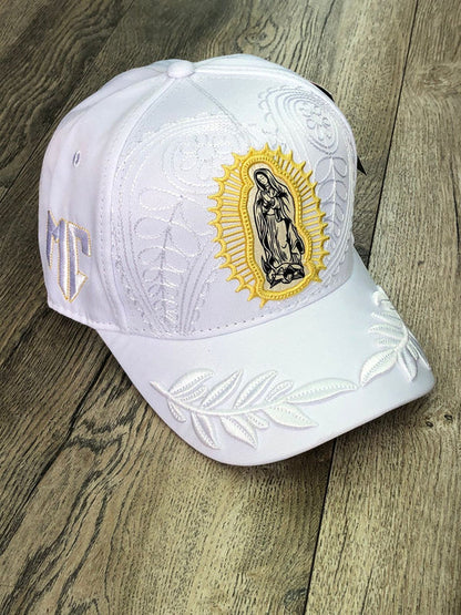 Gorra Blanca Premium – Diseño Religioso Mexicaps